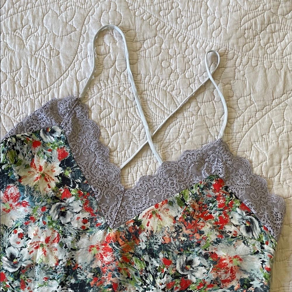 Only Hearts Multicolor Floral Lace Slip Size M